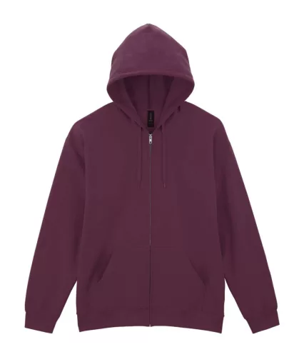 SOFTSTYLE™ FullZipp kapucnis pulóver 2XL bordó