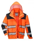 Portwest C466 Hi-Vis Classic 3in1 bomber láthatósági dzseki (narancs/fekete)