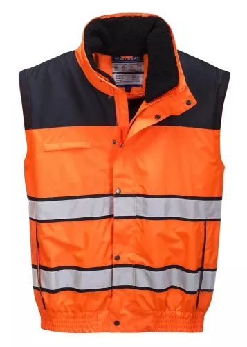 Portwest C466 Hi-Vis Classic 3in1 bomber láthatósági dzseki (narancs/fekete)