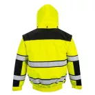 Portwest C466 Hi-Vis Classic 3in1 bomber láthatósági dzseki (sárga/fekete)