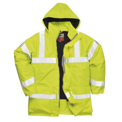 Portwest antisztatikus és lángálló kabát (sárga)
