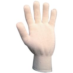 4186-os bélelt pamut munkavédelmi kesztyű (8, natúr)