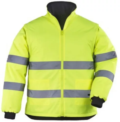 Coverguard Roadway 4in1 jól láthatósági kabát (sárga/tengerészkék)