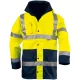 Coverguard 4/1 Fluo PE kabát (sárga/sötétkék)