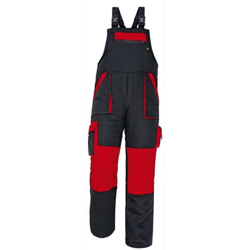 Max Winter téli bélelt kantáros nadrág (fekete/piros)