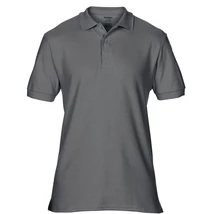 Gildan Premium Cotton galléros póló (szénszürke)