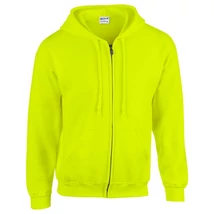 Gildan FullZipp cipzáras kapucnis pulóver (fluo sárga)