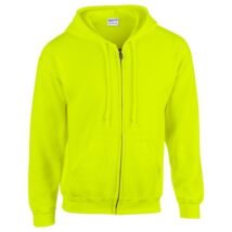 Gildan FullZipp cipzáras kapucnis pulóver (fluo sárga)