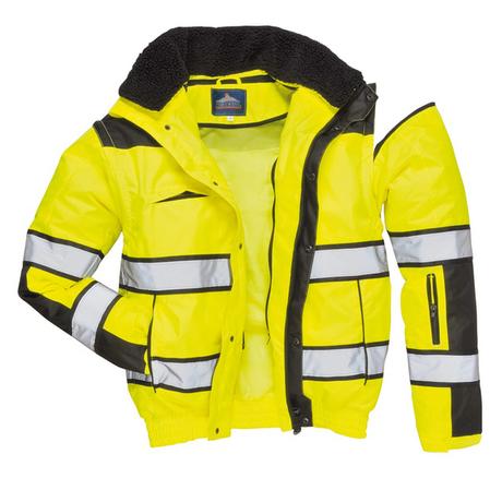 Portwest C466 Hi-Vis Classic 3in1 bomber láthatósági dzseki (sárga/fekete)