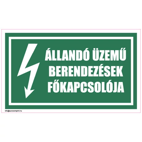 Állandó üzemű berendezések főkapcsolója 2