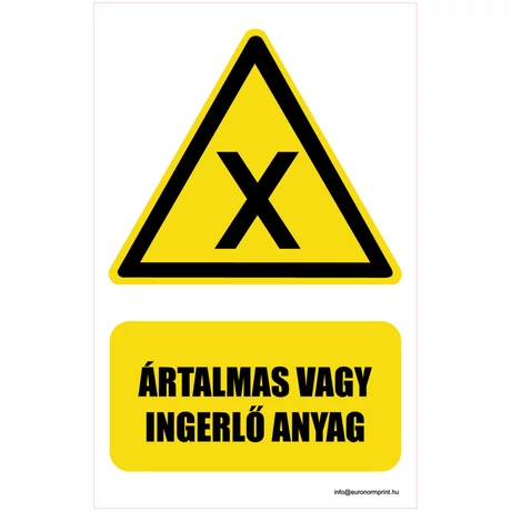Ártalmas vagy ingerlő anyag
