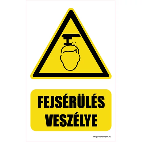 Vigyázz! Fejsérülés veszélye