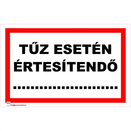 Tűz esetén értesítendő