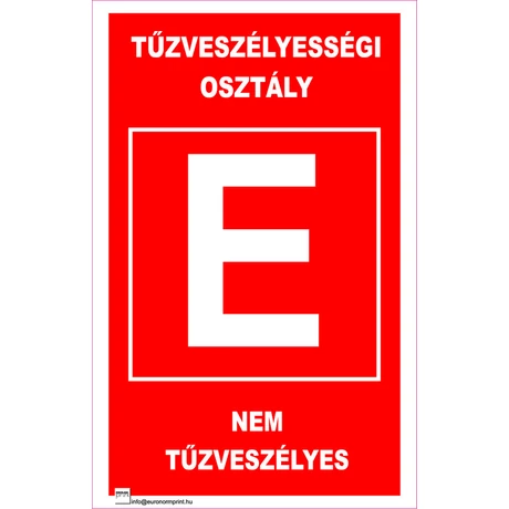Tűzveszélyességi osztály "E"