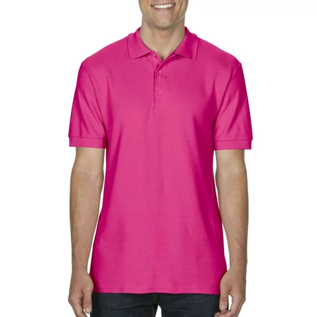 Gildan Premium Cotton galléros póló (rózsaszín)