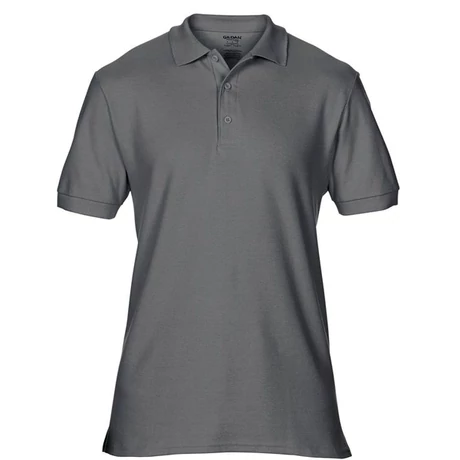 Gildan Premium Cotton galléros póló (szénszürke)