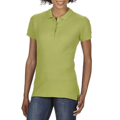 Gildan Premium Cotton női galléros póló (kiwi)