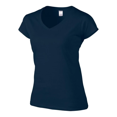 Gildan Softstyle V-nyakú női póló (navy)