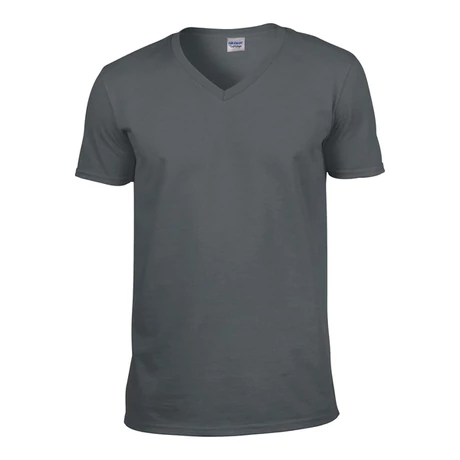 Gildan Softstyle V-nyakú póló (szénszürke)