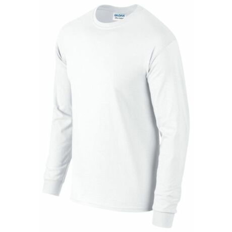 Gildan Ultra Cotton hosszú újjú póló (fehér)