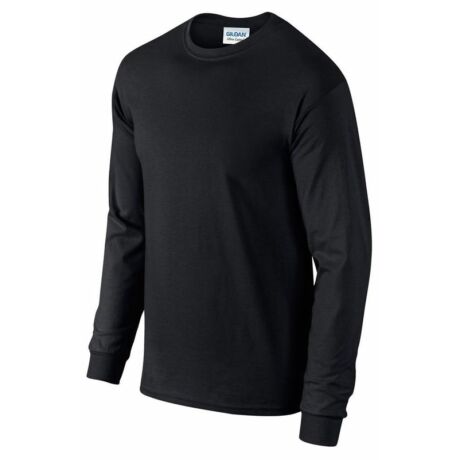 Gildan Ultra Cotton hosszú újjú póló (fekete)