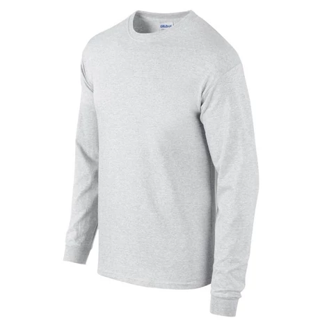 Gildan Ultra Cotton hosszú újjú póló (hamuszürke)