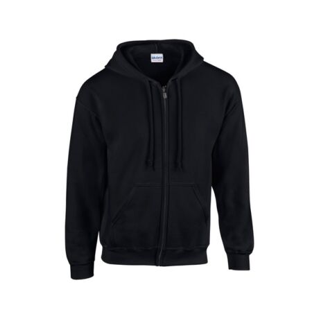 Gildan FullZipp cipzáras kapucnis pulóver (fekete)