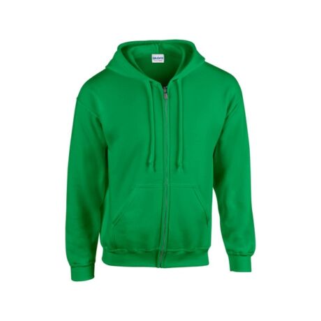 Gildan FullZipp cipzáras kapucnis pulóver (zöld)